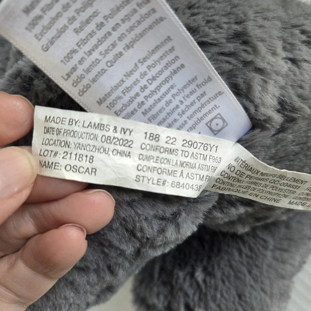 Lambs‎ & Ivy Woodland Forest Gray Plush 12